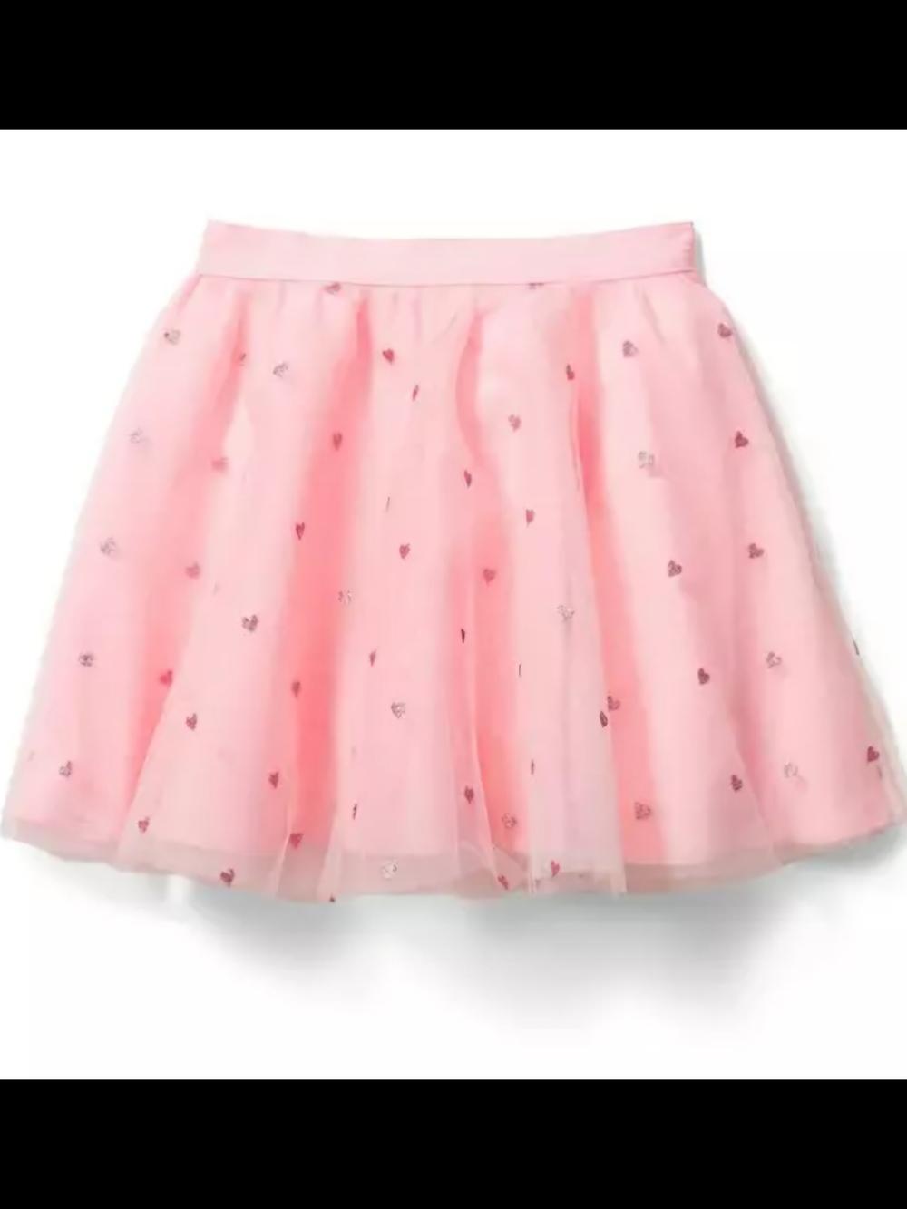 Janie and Jack Glitter Heart Tulle Skirt